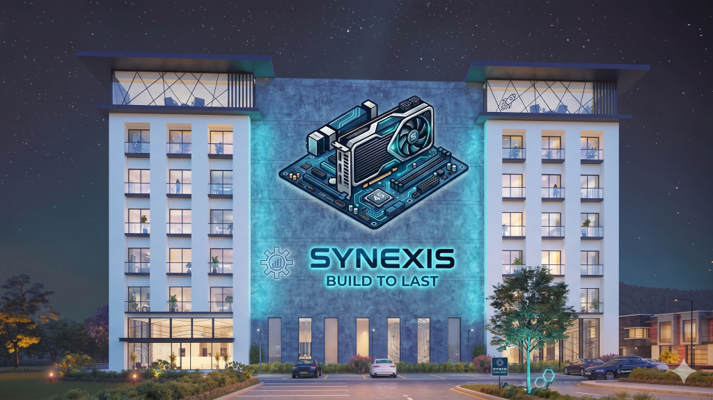 Synexis Buildin at night